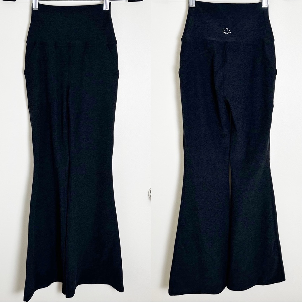 Beyond Yoga Spacedye All Day Flare High Waisted Pant Darkest Night Black XS